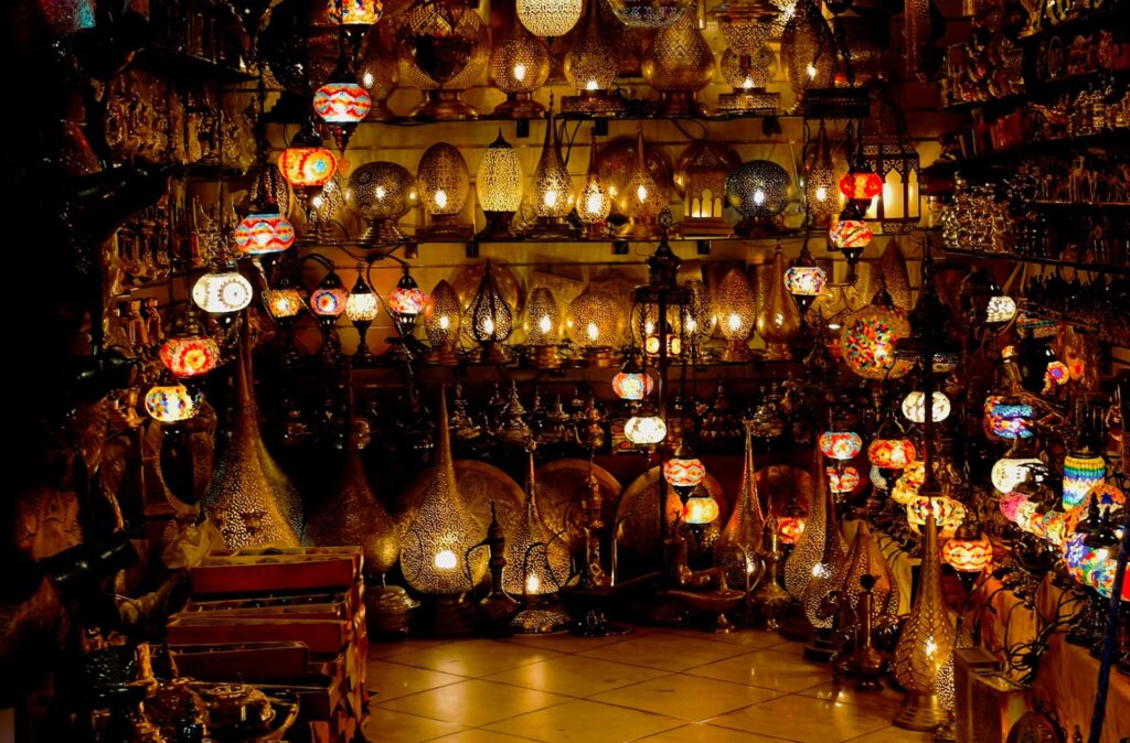 Exploring: Traditional Moroccan lamp shop in the medina – part of the Imperial Cities experience,